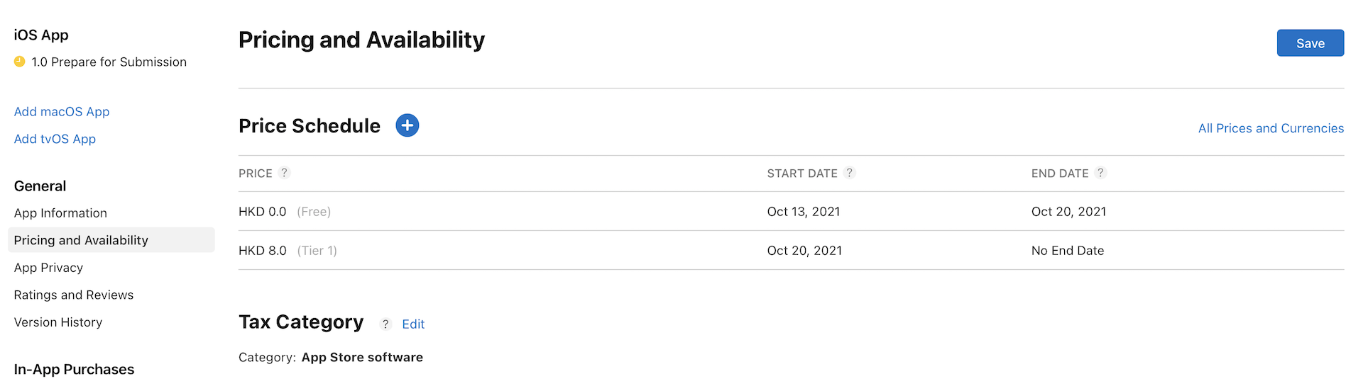 ￼Figure 27-1. Fill in the availability date and price tier