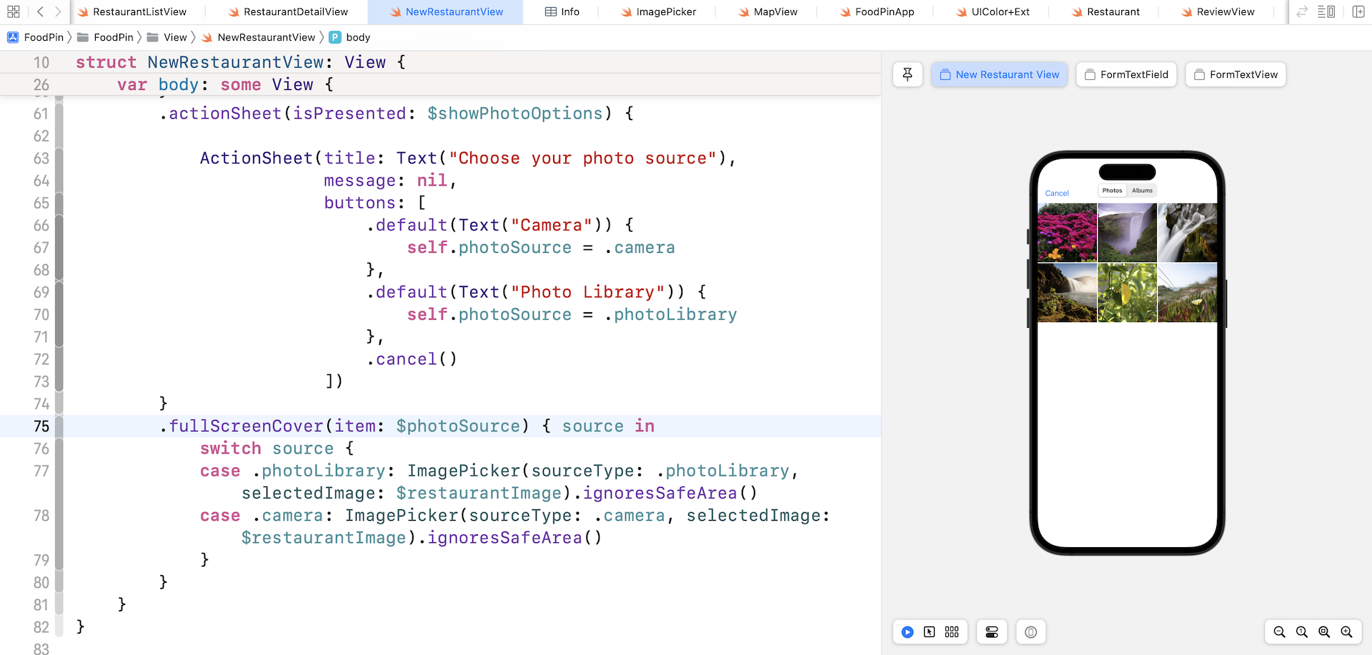 Figure 17-11. Loading the photo library
