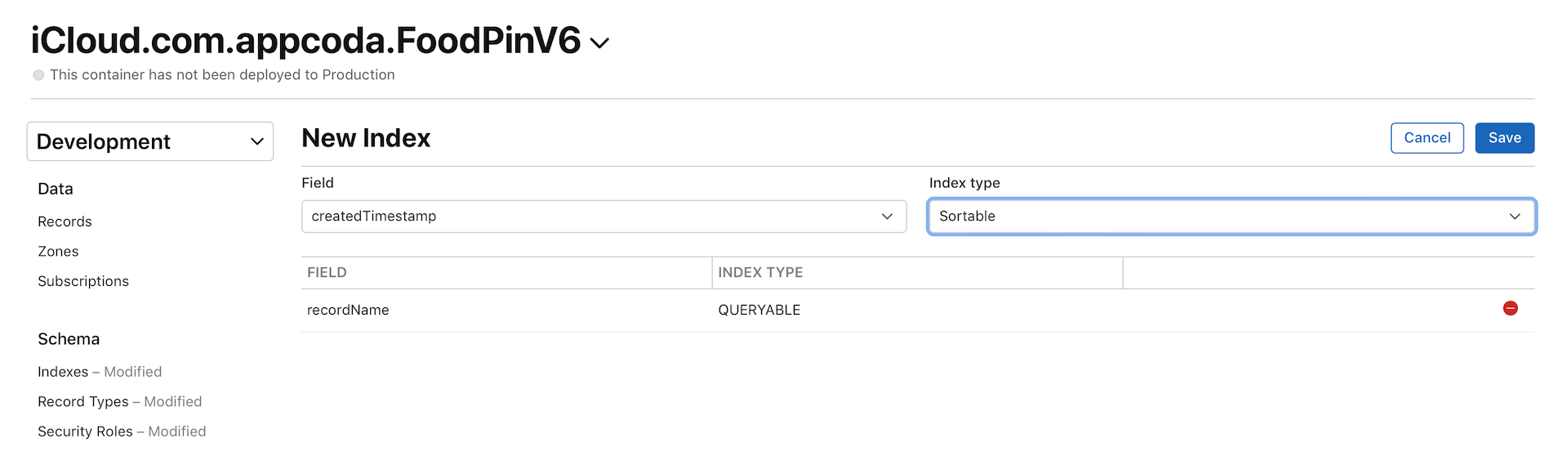 Figure 23-13. Adding indexes