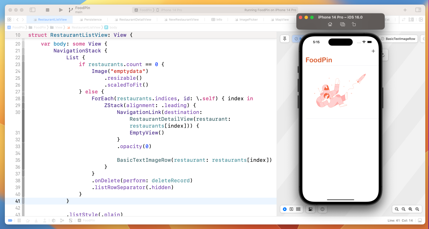 Figure 19-11. Displaying an image when the list view is empty