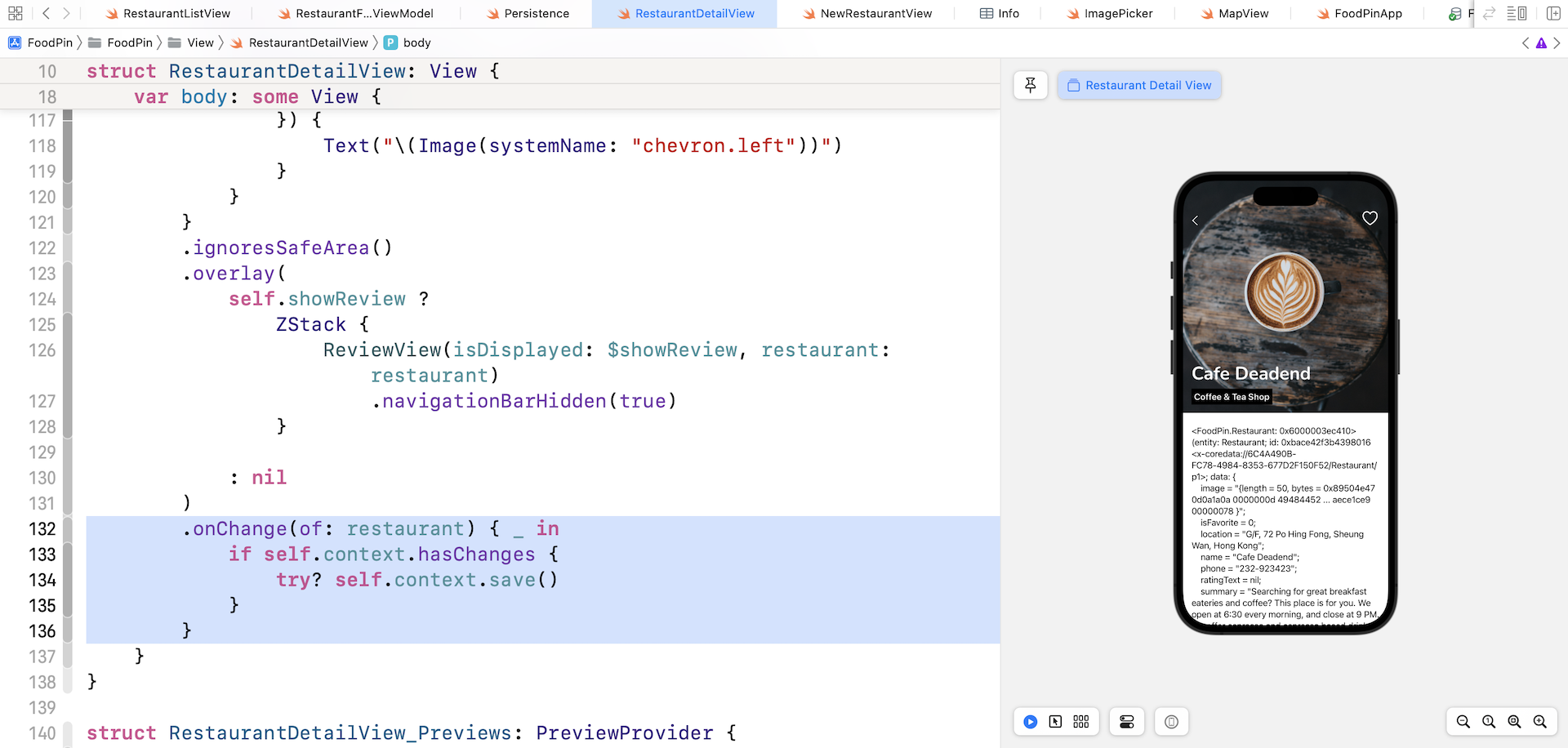 Figure 19-12. Attaching the onChange modifier to the scroll view