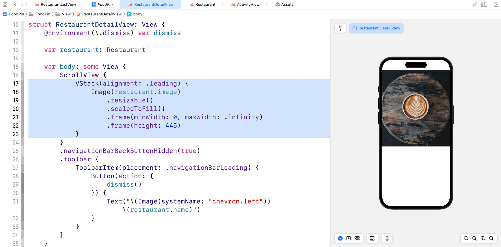 Figure 12-8. Presenting the featured image