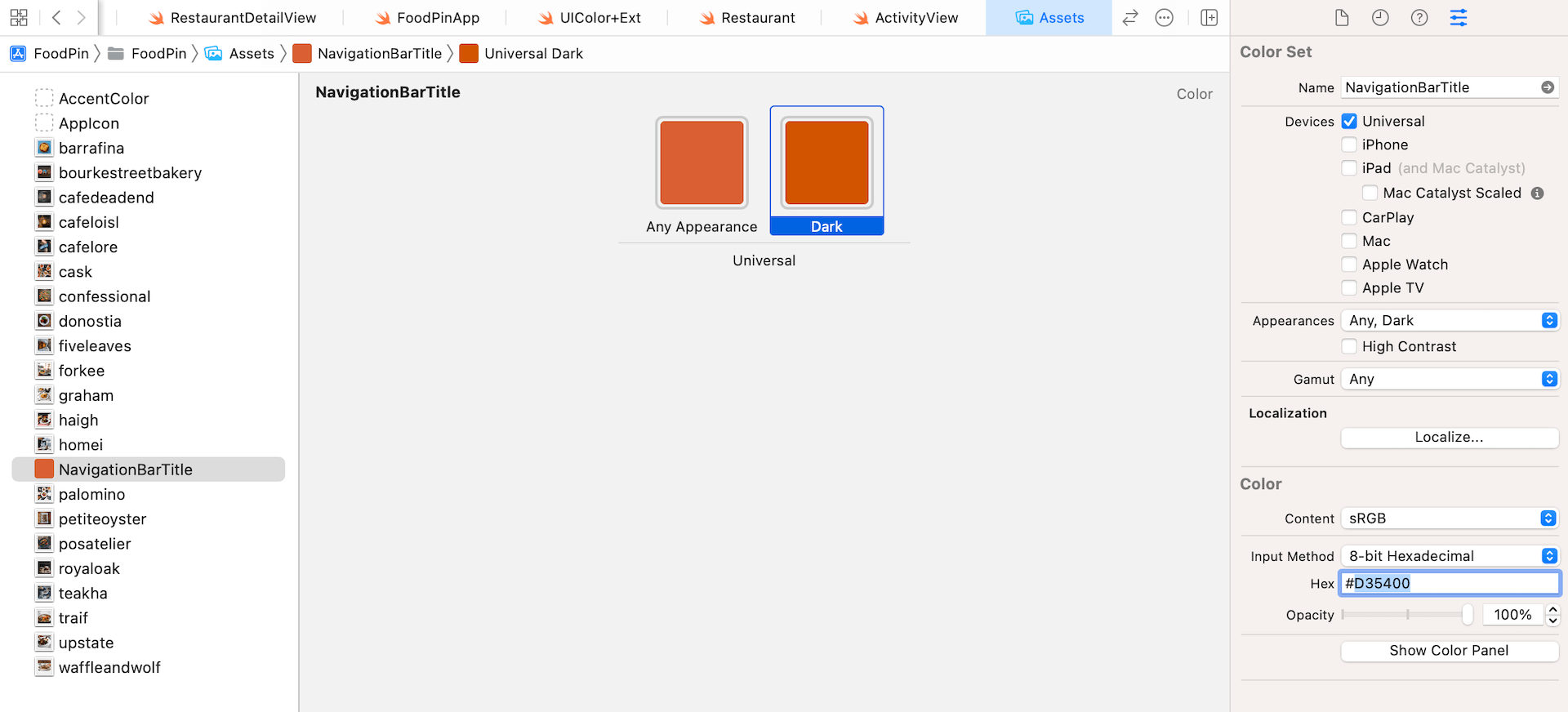 Figure 13-3. Set the color code