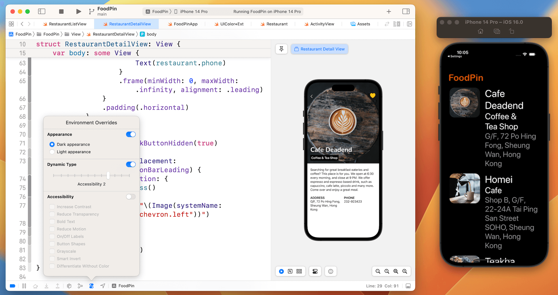 Figure 13-6. Using Environment Overrides to test dynamic types