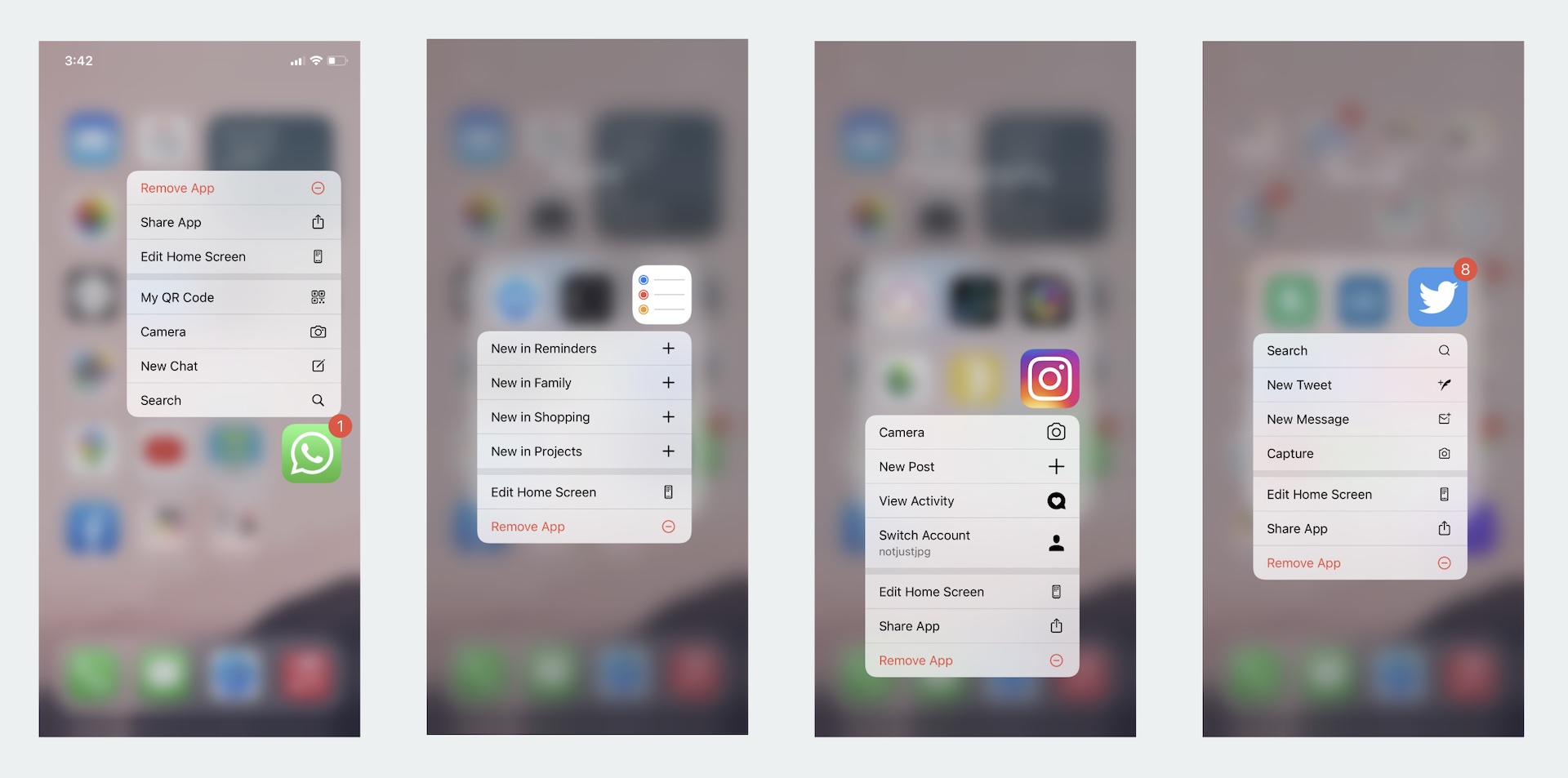 Figure 28-2. Quick actions Widgets