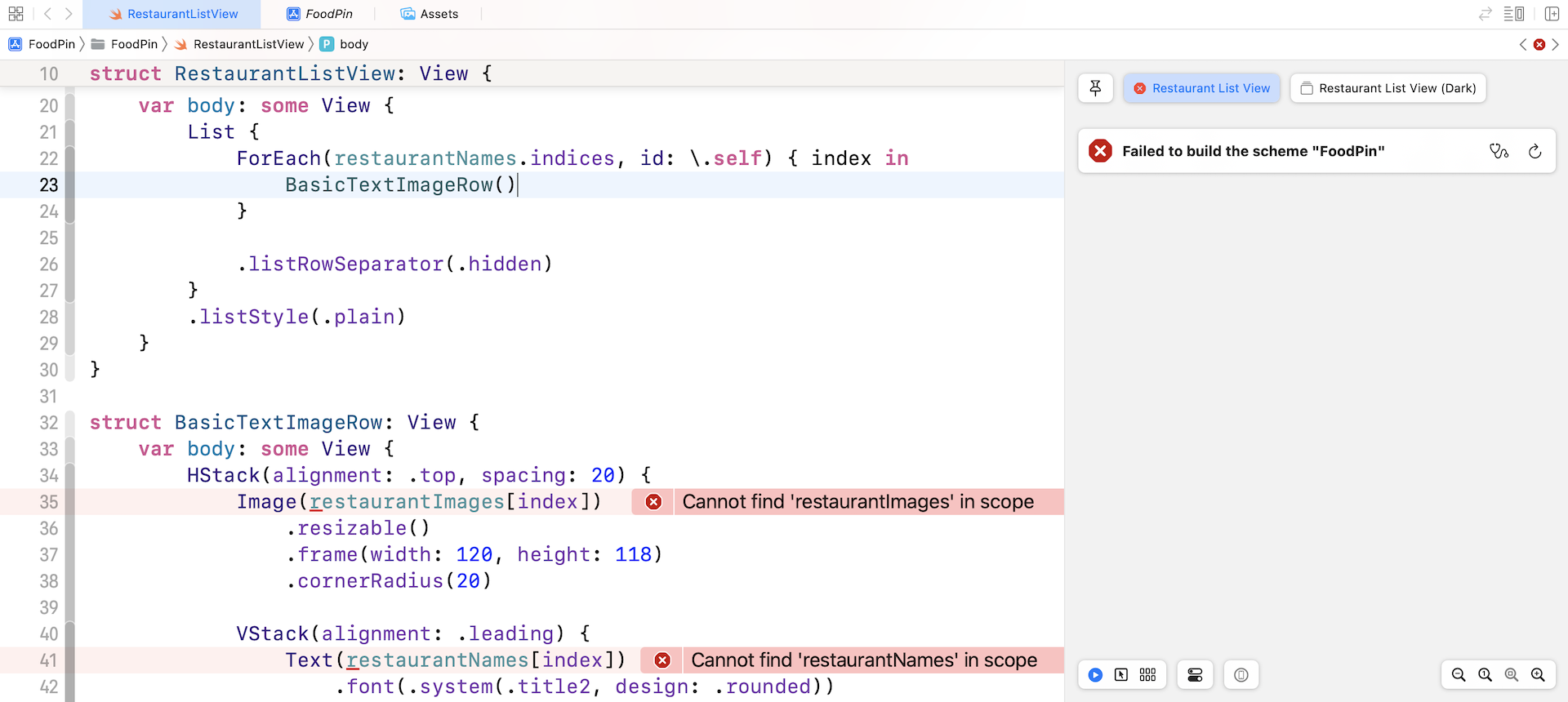 Figure 8-4. Renaming the subview to BasicTextImageRow