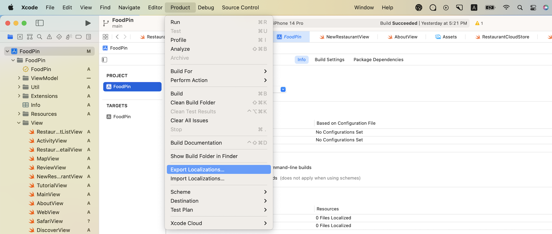 Figure 24-3. Export localization