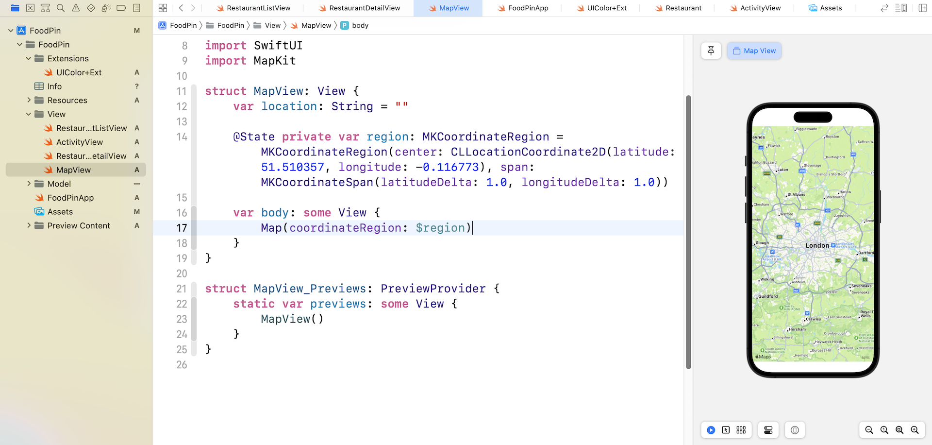 Figure 14-2. Displaying a map