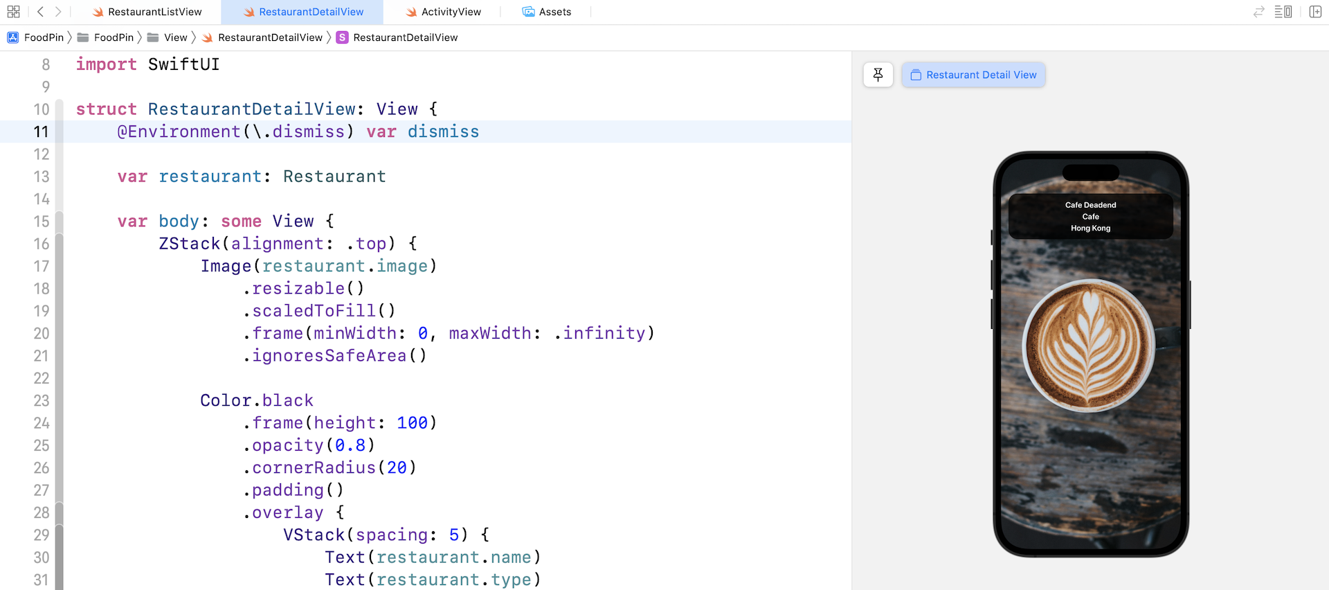 Figure 11-11. Adding a line of code for retrieving the environment value