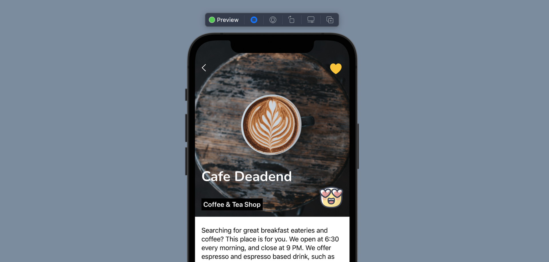 Figure 16-1. Displaying the rating in the detail view