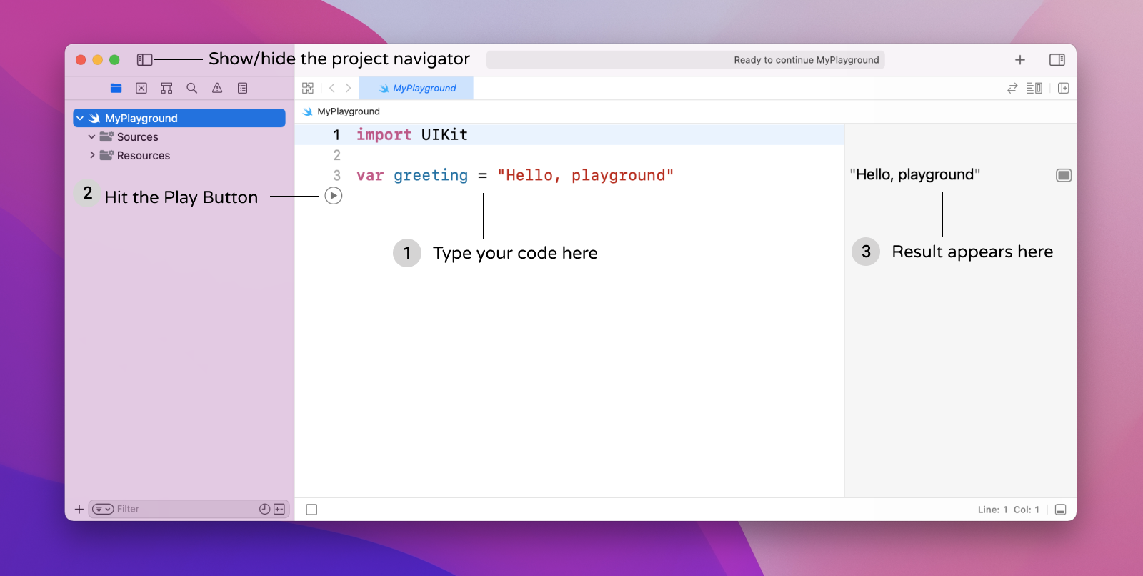 Figure 2-3. The Playground interface