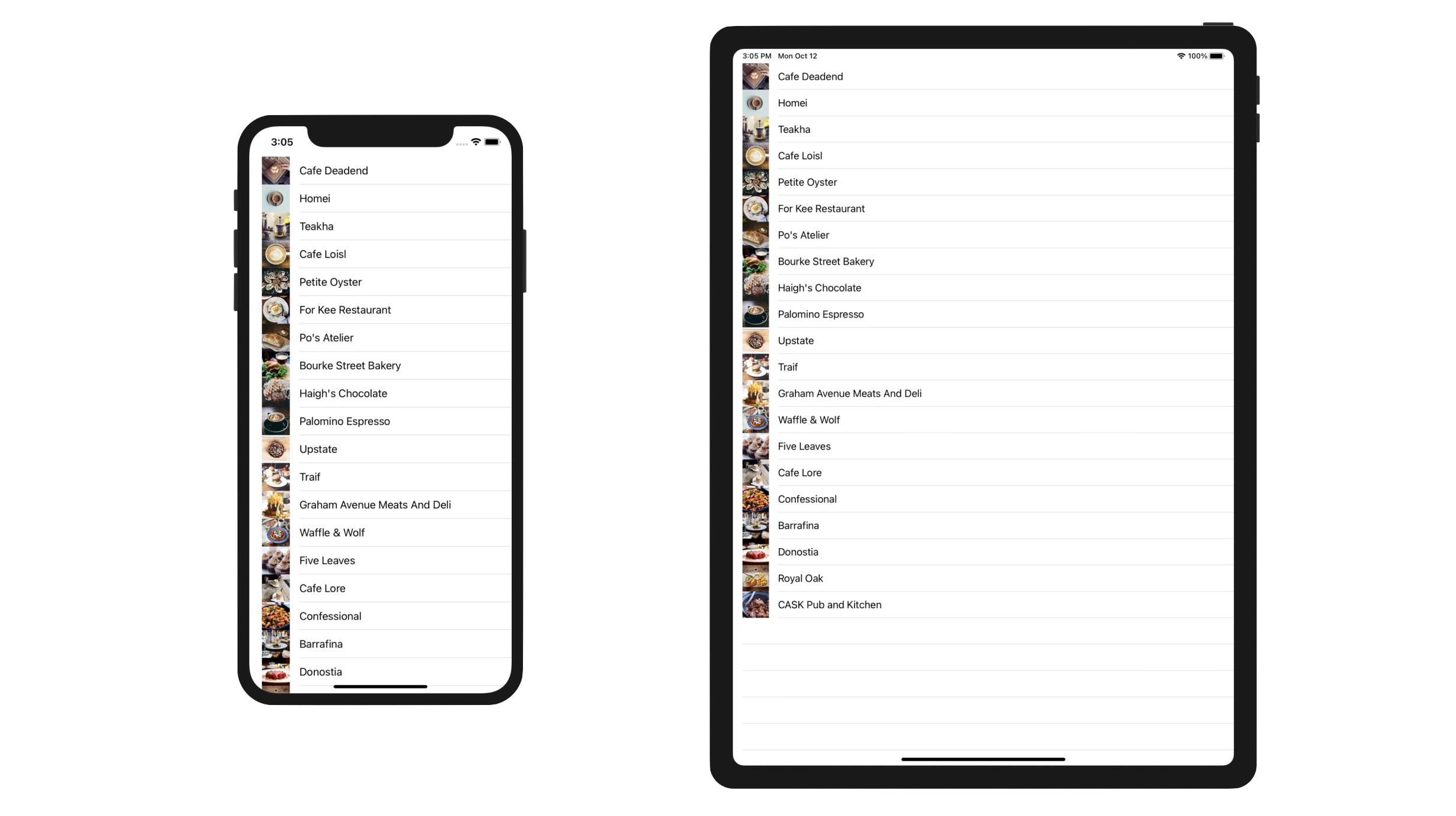Figure 6-10. Displaying different restaurant images in the app