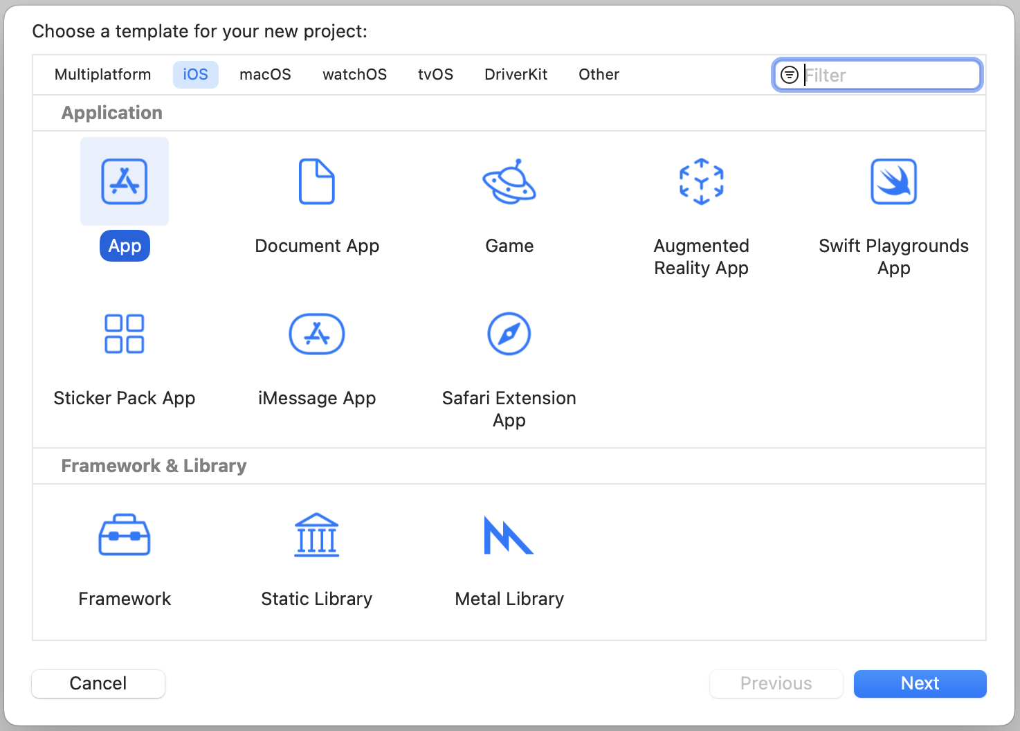 Figure 6-2. Xcode Project Template