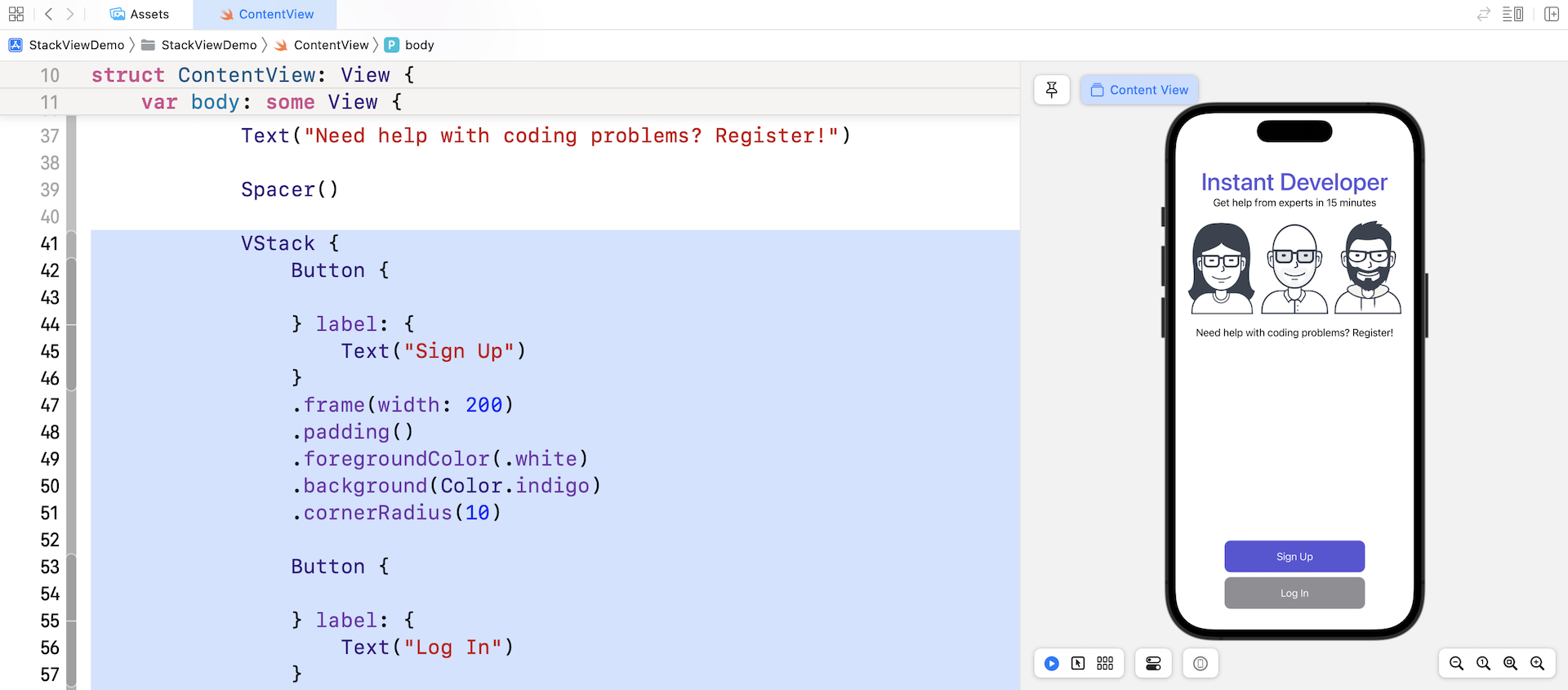 Figure 4-18. Adding the buttons