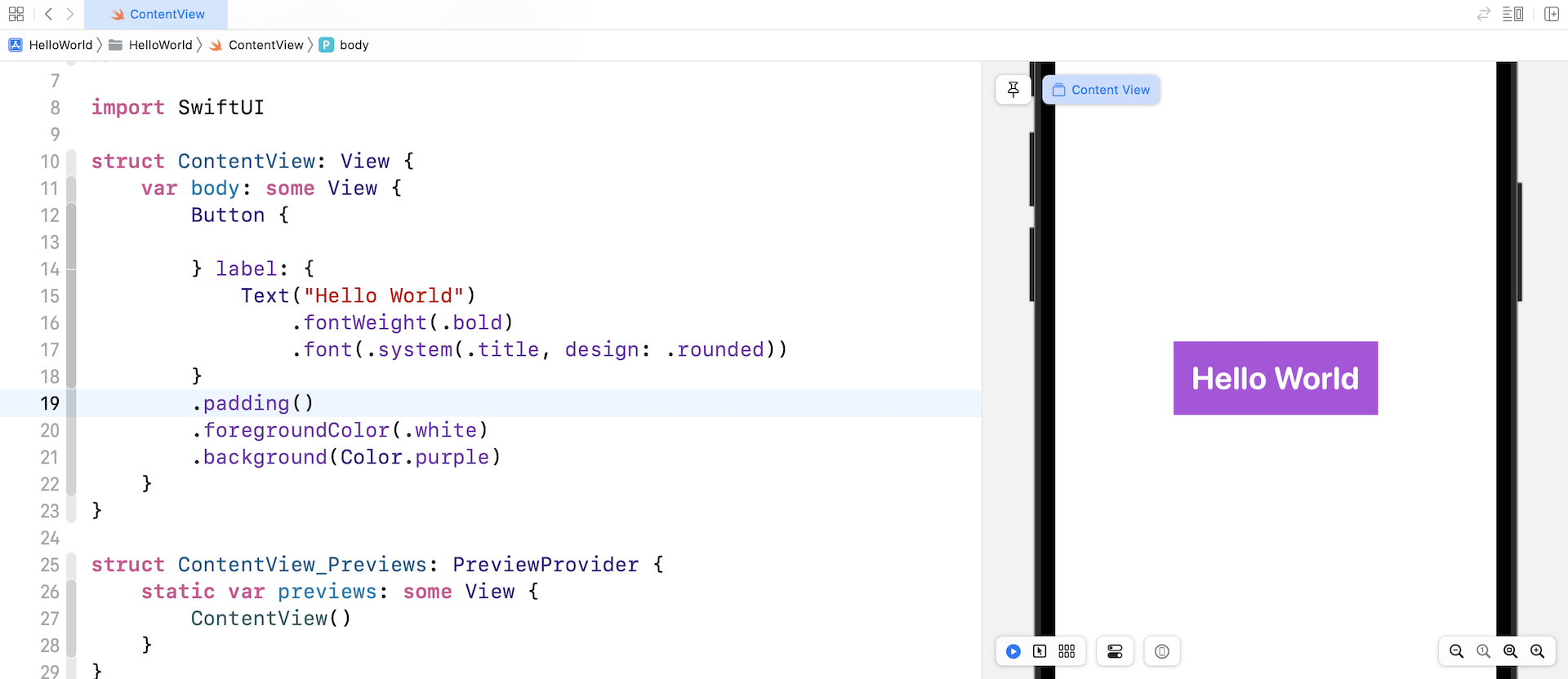 Figure 3-14. Attaching the padding modifier