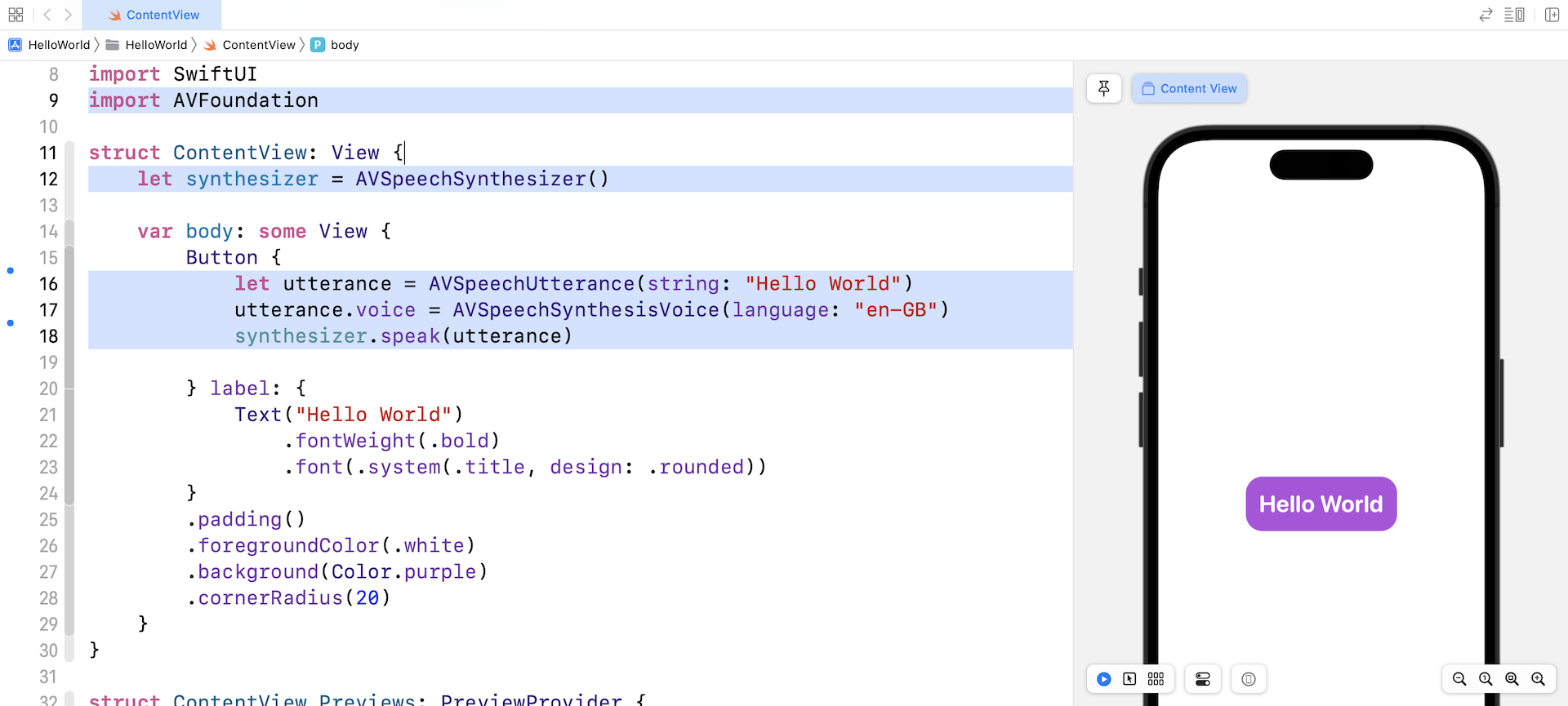 Figure 3-16. Adding the action block for the button