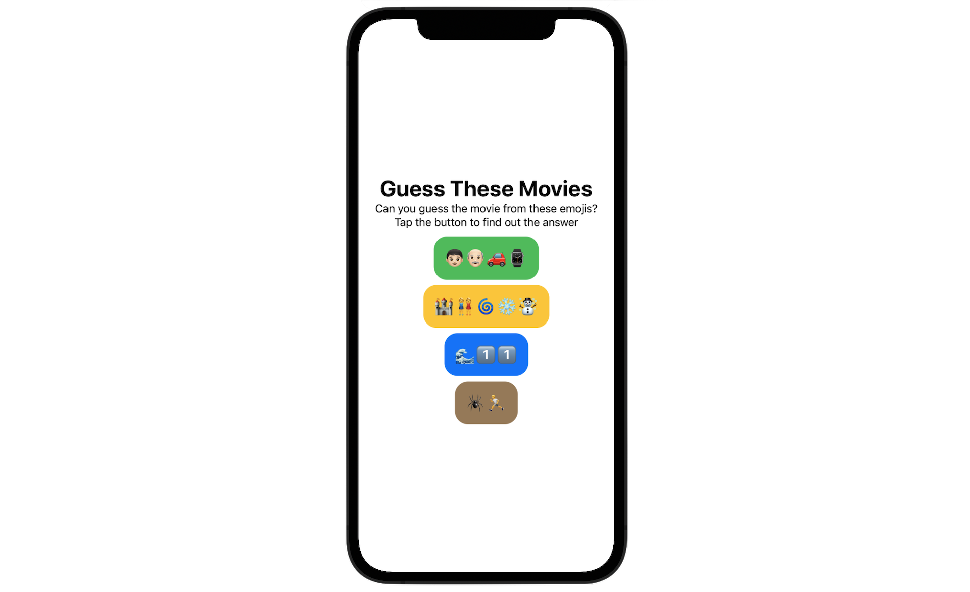 Figure 3-23. Building a Guess these Movies app