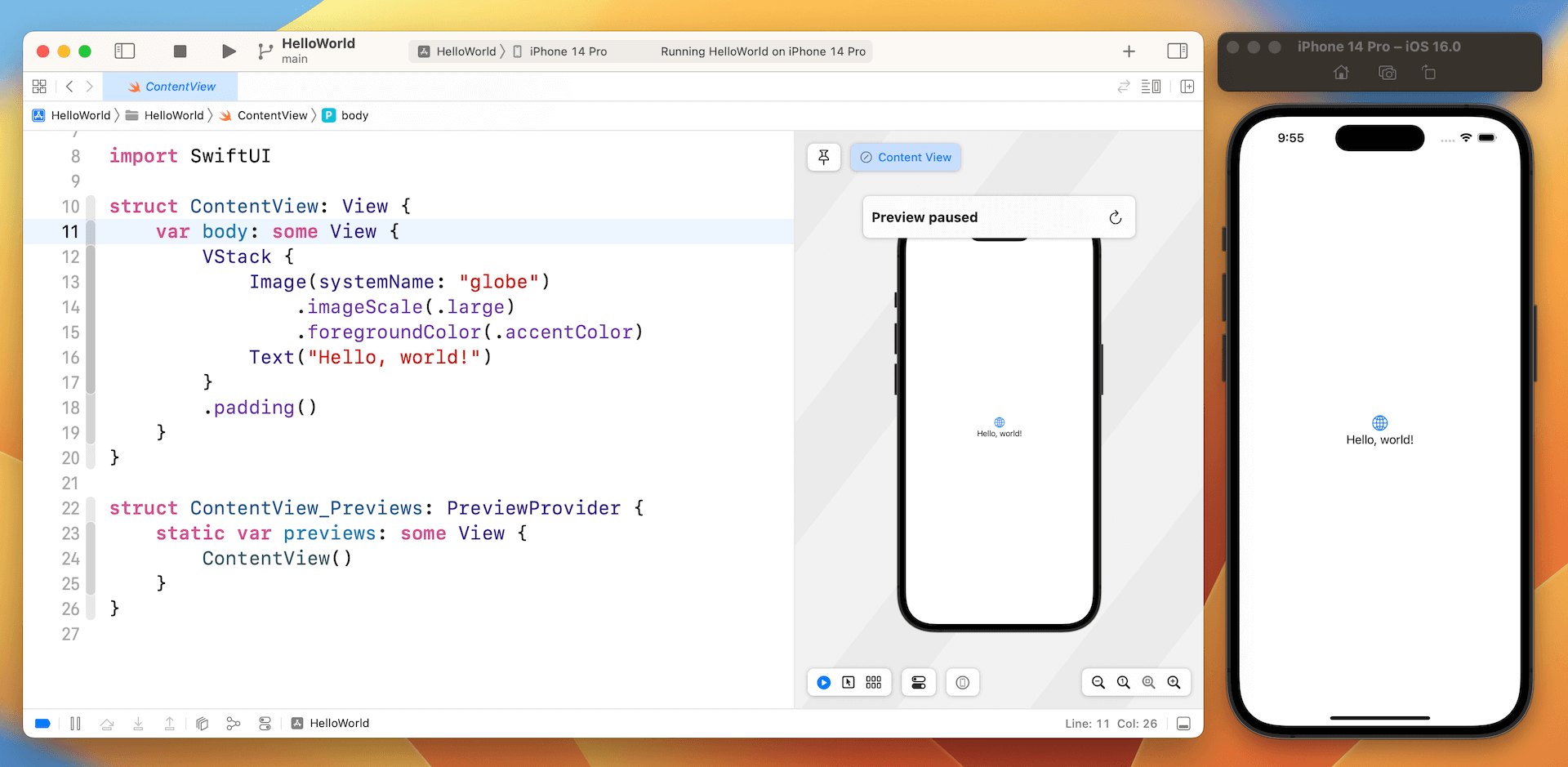 Figure 3-7. Test the app in a simulator