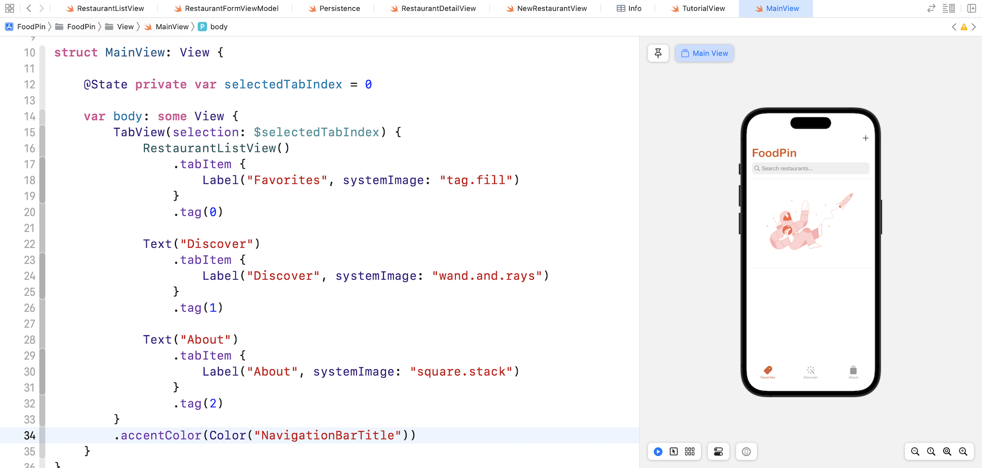 Figure 21-3. Customizing the color of tab bar items