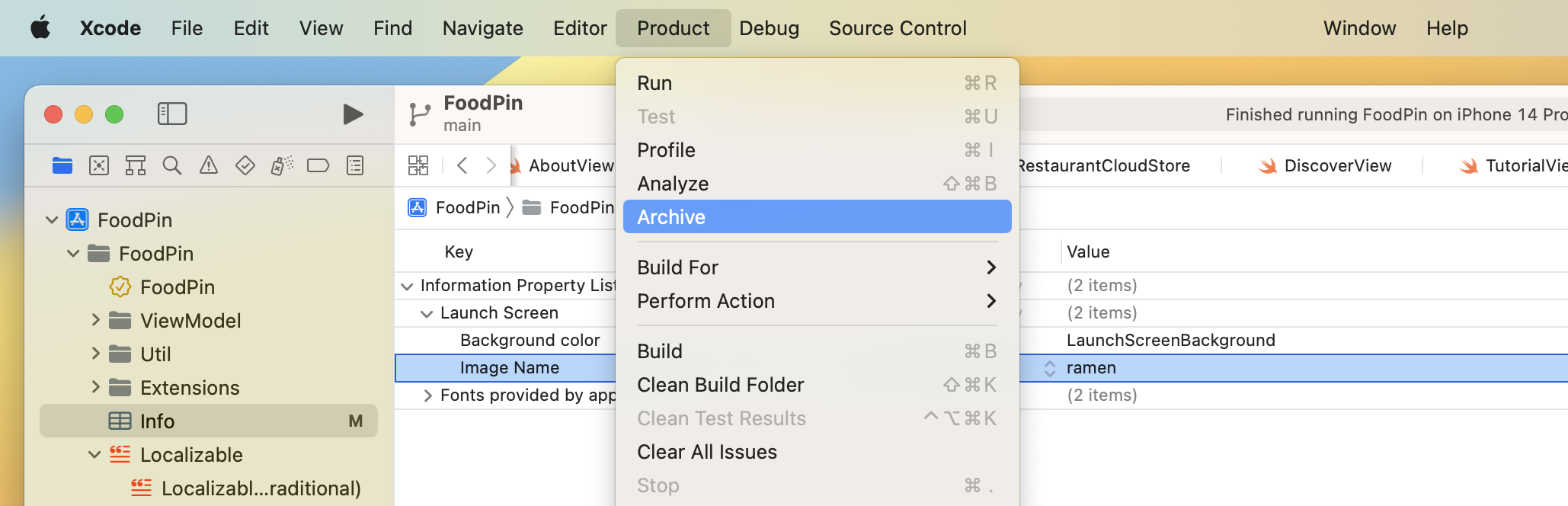 ￼Figure 26-14. Archive your app