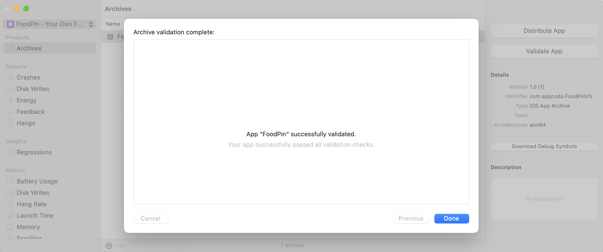 ￼Figure 26-16. Xcode automatically creates the provisioning profile for your distribution release