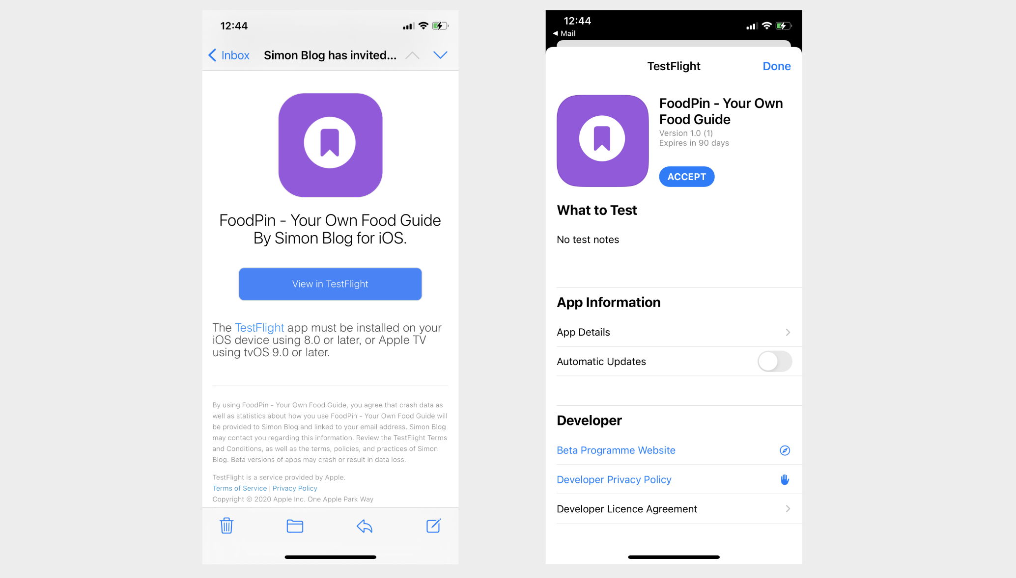 ￼Figure 26-20. Send invitation to your testers
