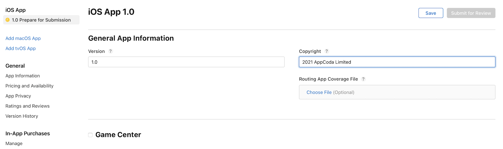 ￼Figure 26-7. Sample app information