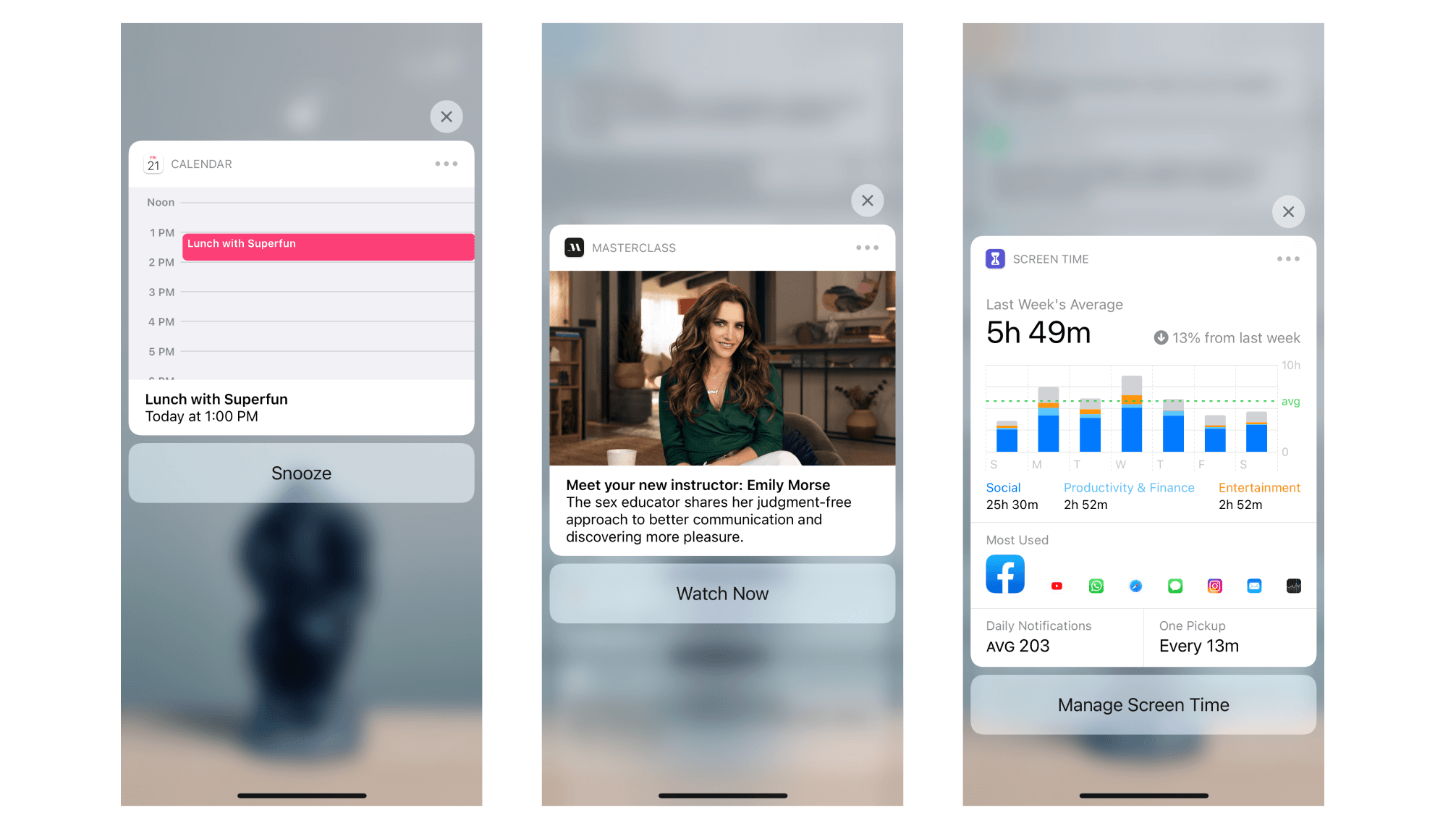 Figure 29-2. Sample user notifications in rich content