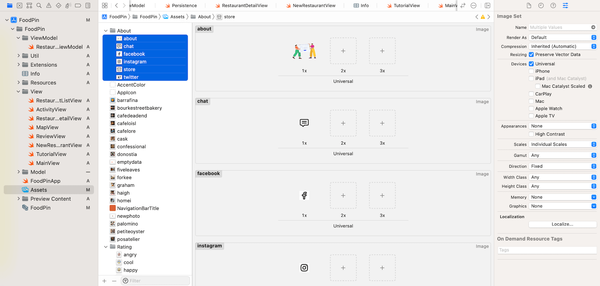 Figure 22-2. Importing the images and icons